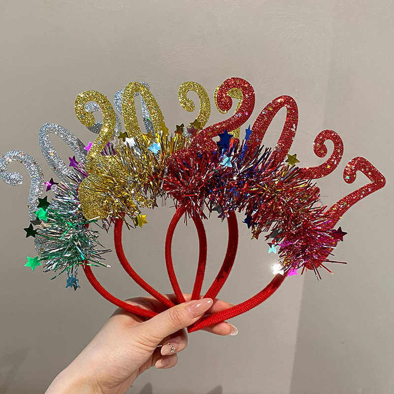 Digital Christmas And New Years Eve Party Headband