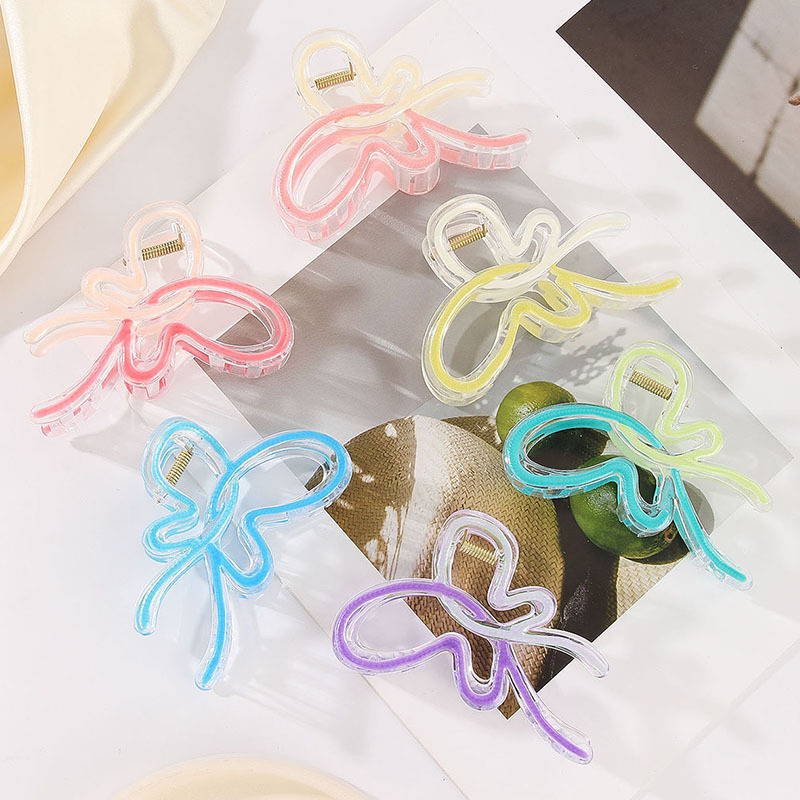 Dripping-oil Gradient Bow Hair Clip
