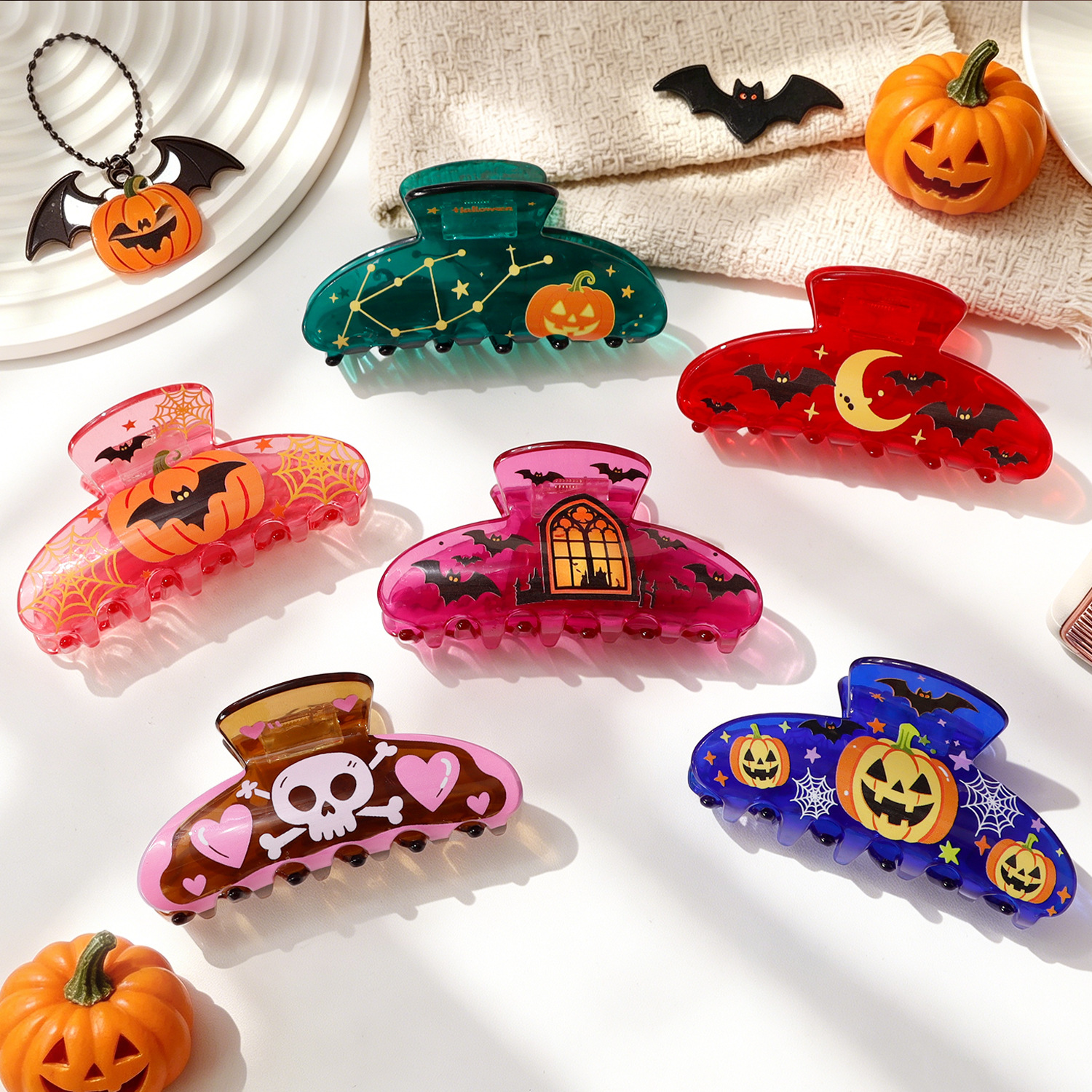 style Halloween Transparent Shark Clip For Womens Hair
