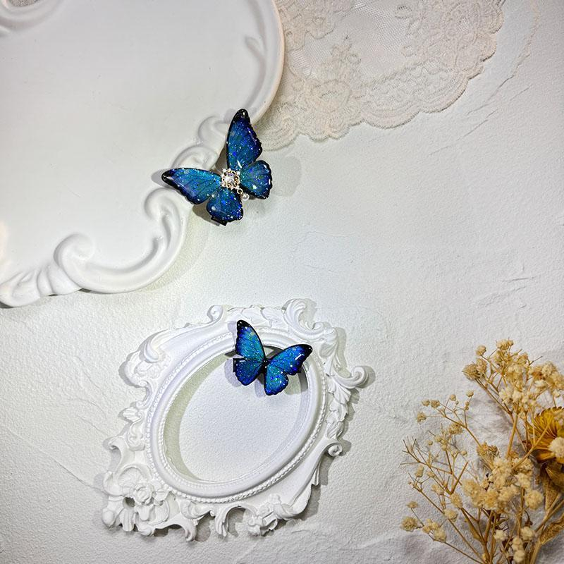 Dark Blue Three-dimensional Butterfly Hair Clip