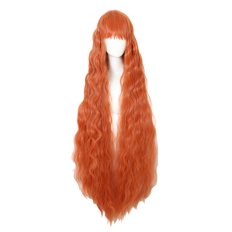Cos Wig Orange 120cm Corn Scalding
