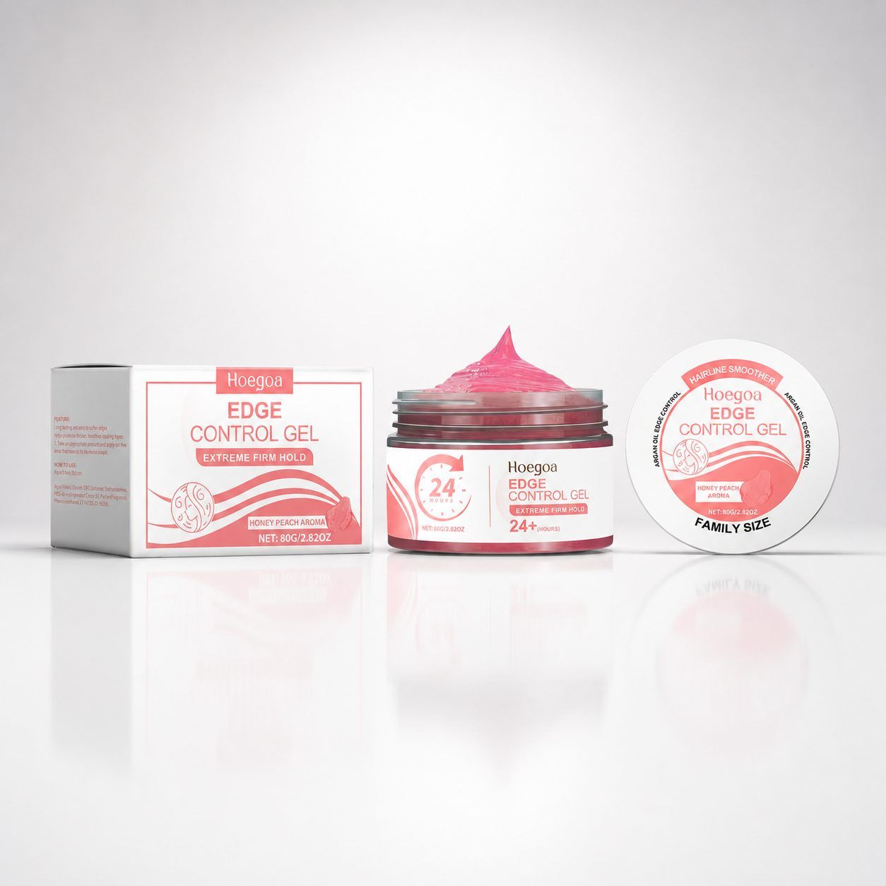 HOEGOA Peach Aroma Edge Control Gel, 80 g
