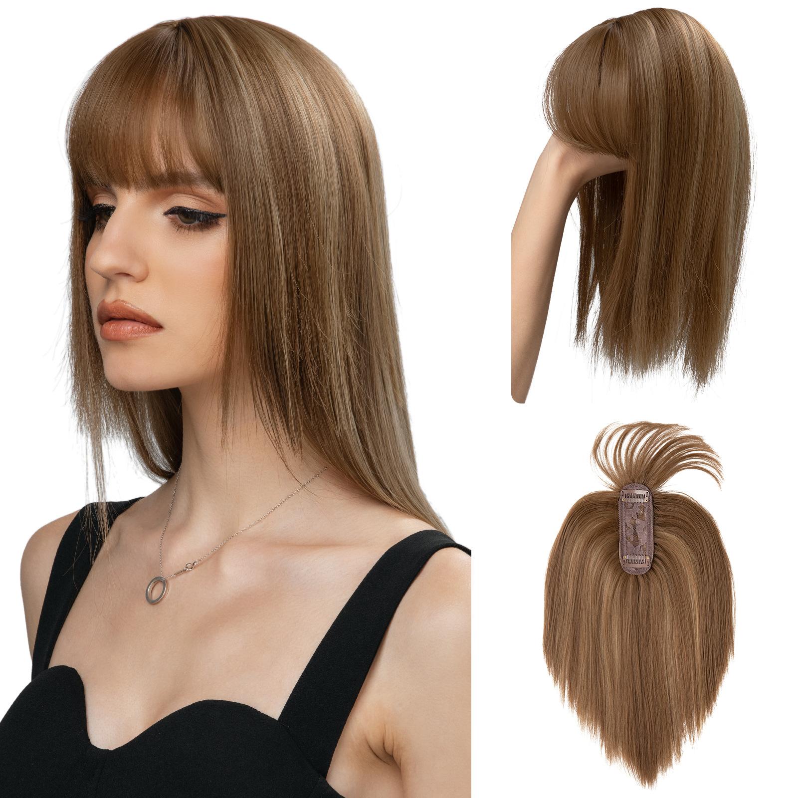 Womens Wig Hairpiece With Air Bangs Hair Extension Piece