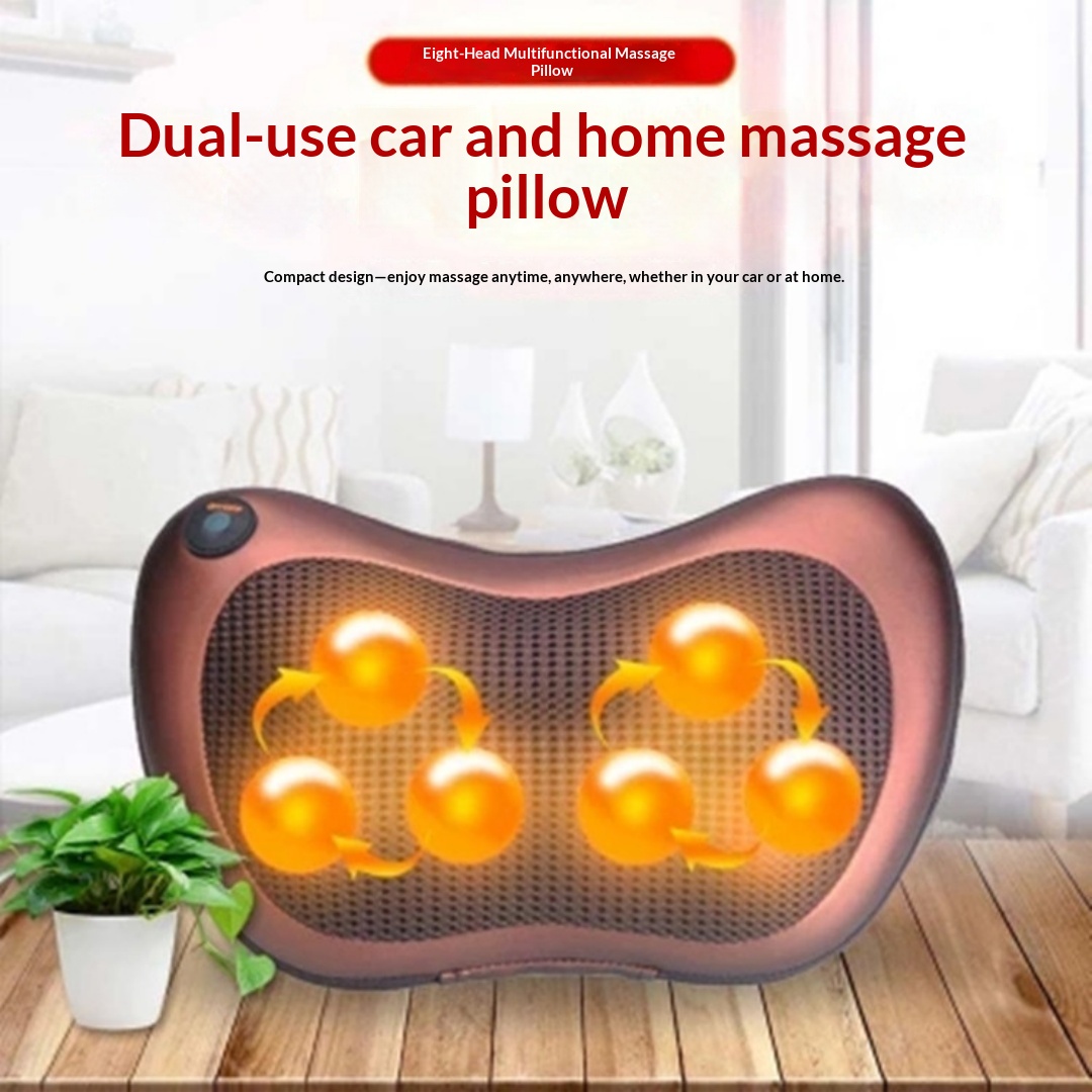 Amazon Cross-border Seat Cervical Spine Massage Pillow Wholesale Multifunctional Car Home Shoulder, Neck, Waist And Abdomen Massager
