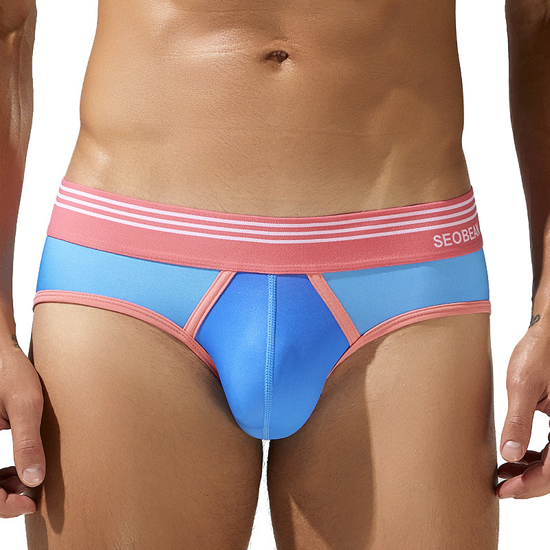 Mens Briefs Fashionable Gradient Low-Rise Bulge-Pleasing Trendy Style