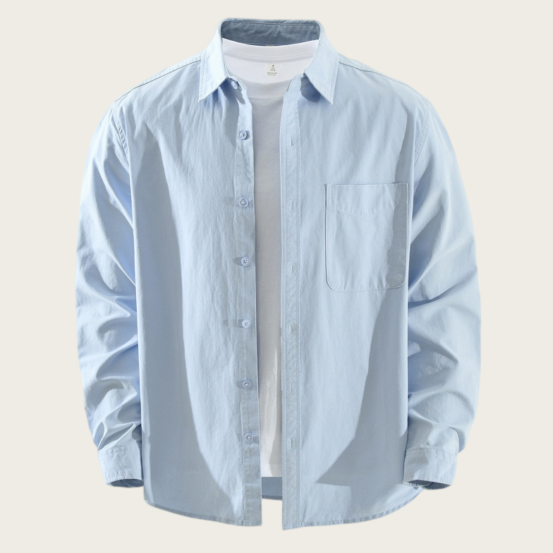 Japanese-style Simple And Fresh Long-sleeve Shirt