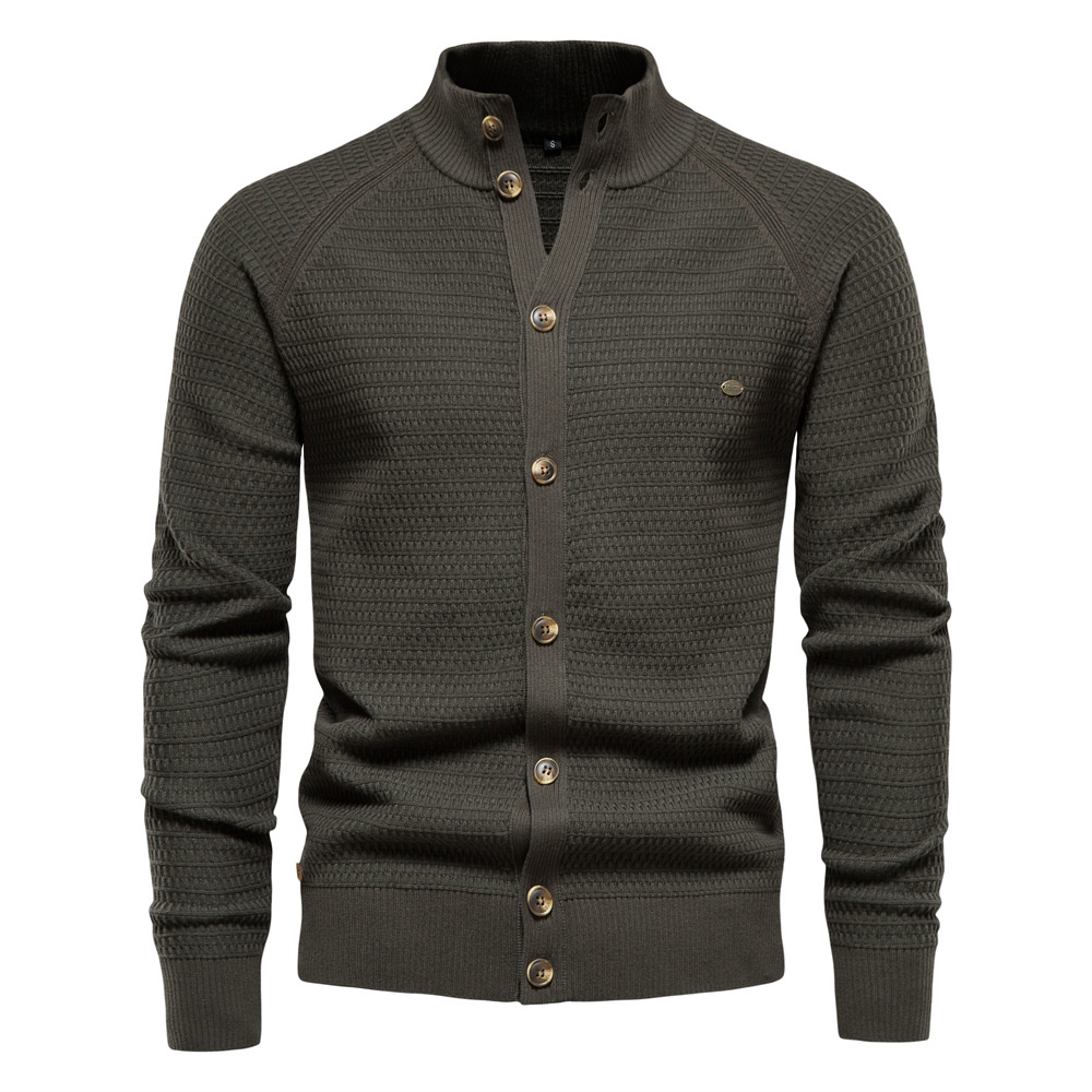 European And American Jacket Autumn And Winter New Cardigan Men's Sweater Business…