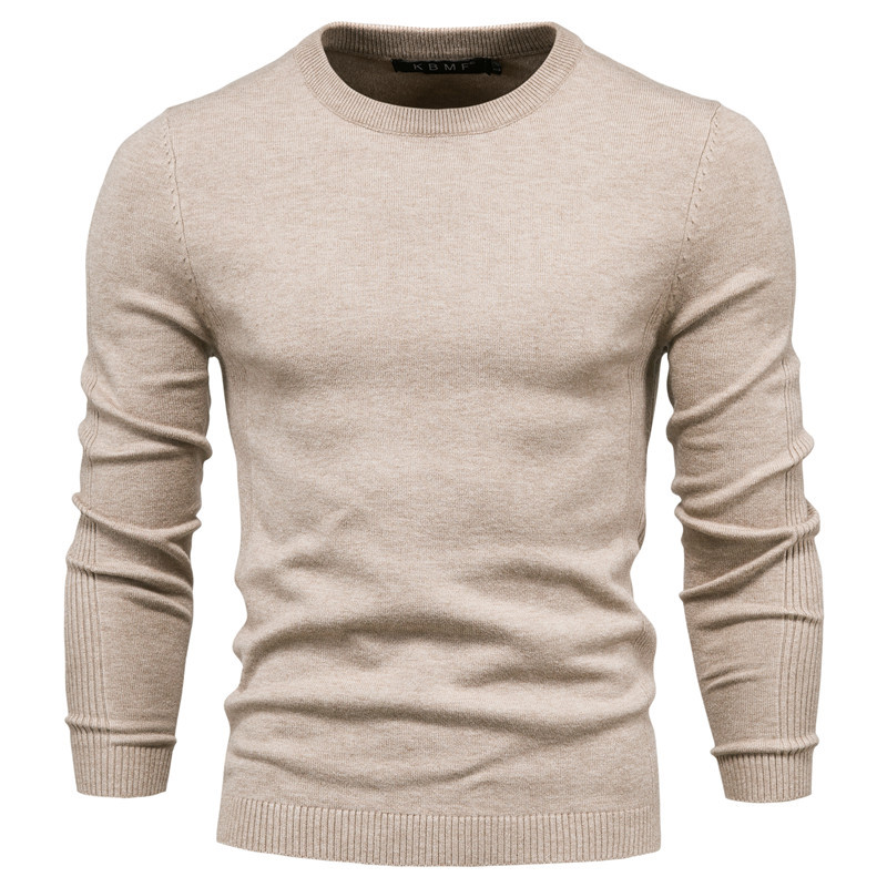10-Color Autumn And Winter Thickened Men's Sweater, Round Neck Slim-Fit Men's Knitwear…