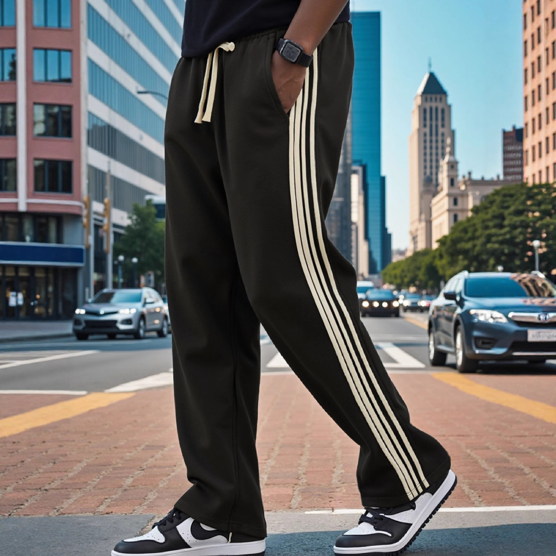 Men's Casual Fashion All-matching Loose Straight