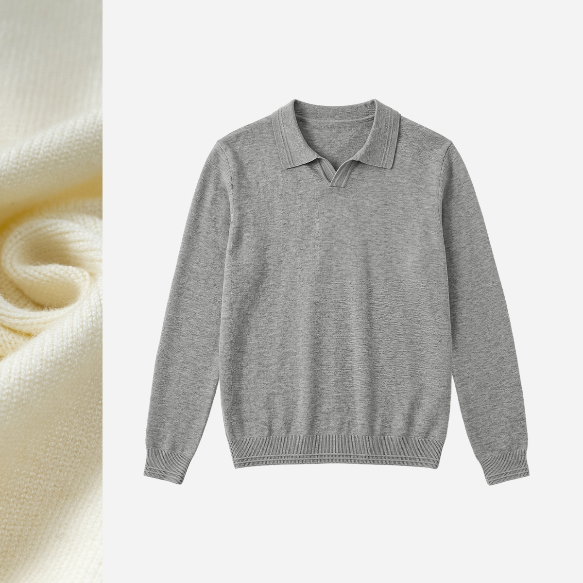 Mens Knitted Sweater High-End Long-Sleeve Top