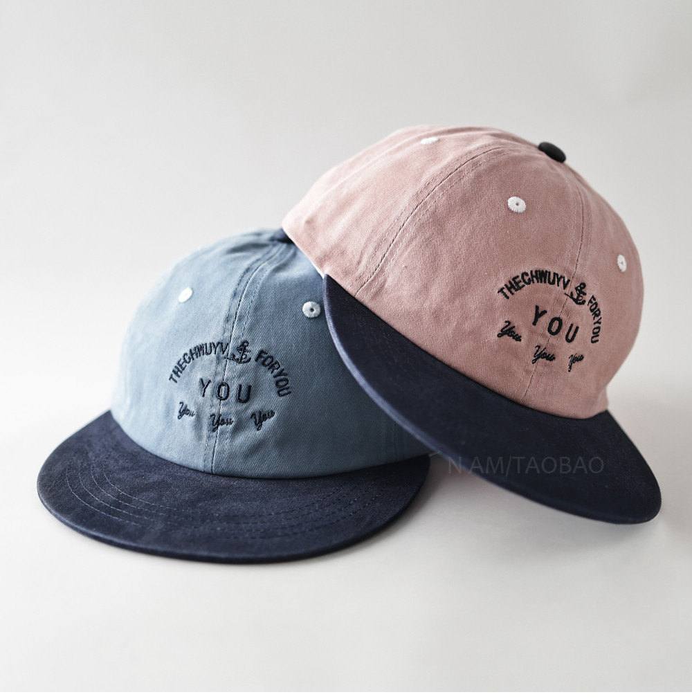 Spring And Autumn Multi-color Flat Brim Letter Embroidery Letter YOU Baseball Cap…