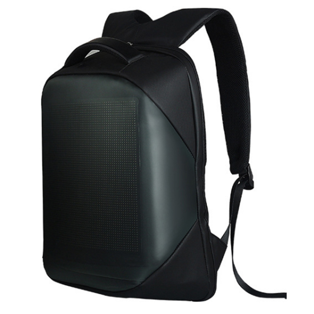 Regular LED Backpack Cycling Double Shoulder Bag DIY Text Animation Polyester Material…