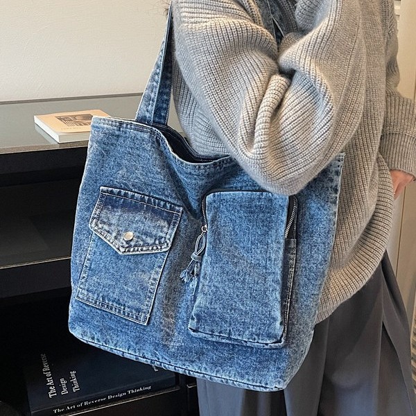 Denim Large-capacity Versatile Casual Shoulder Crossbody Bag