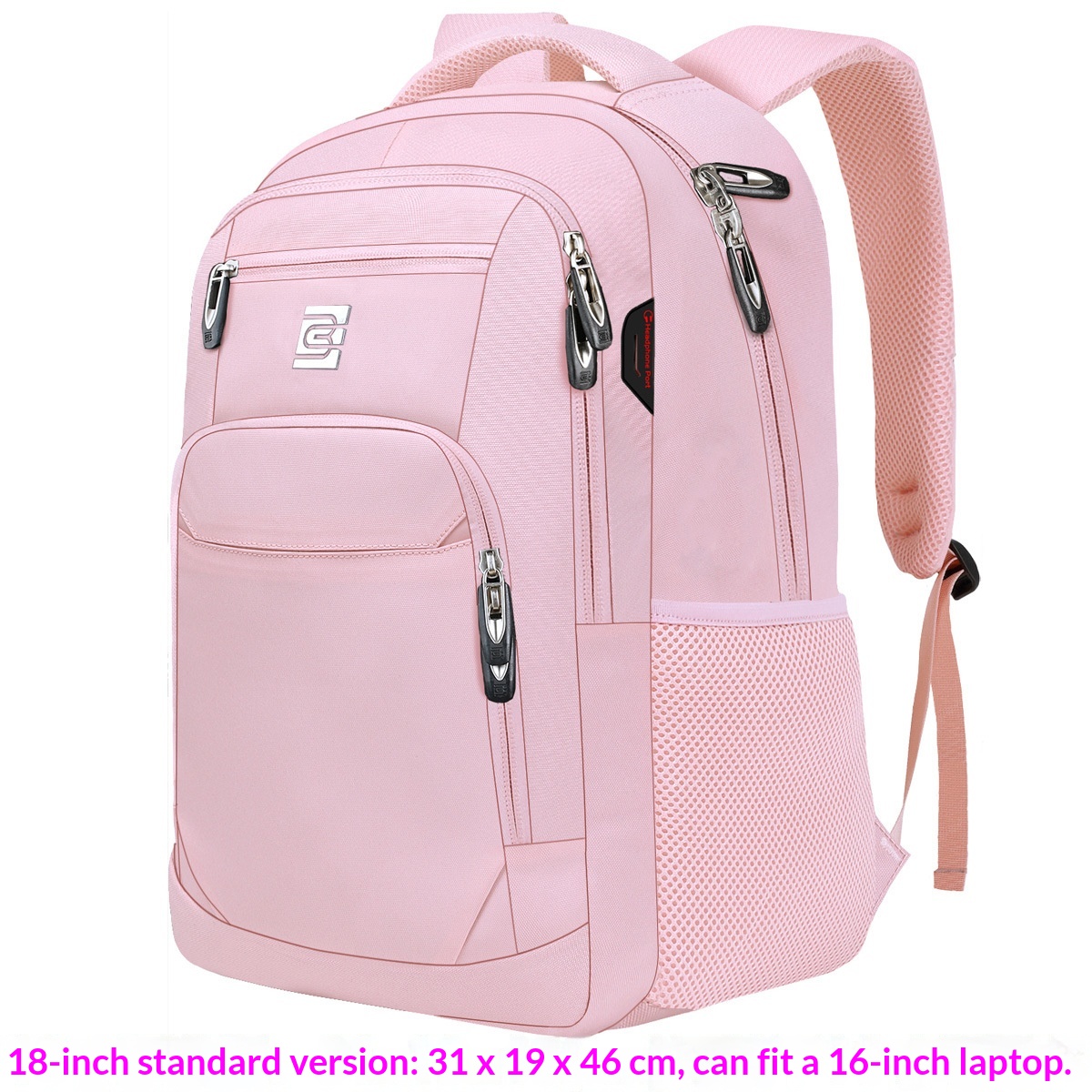 BC Men's Business Backpack Oxford Cloth Waterproof 16 Inch Large Capacity Multifunctional…