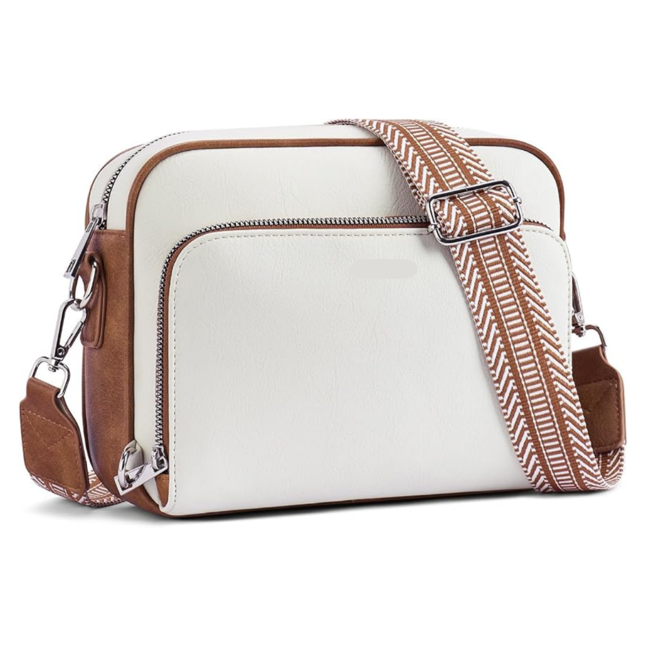Crossbody Purses For Women Vegan Leather Travel Anti Theft Bags Guitar Strap Shoulder…