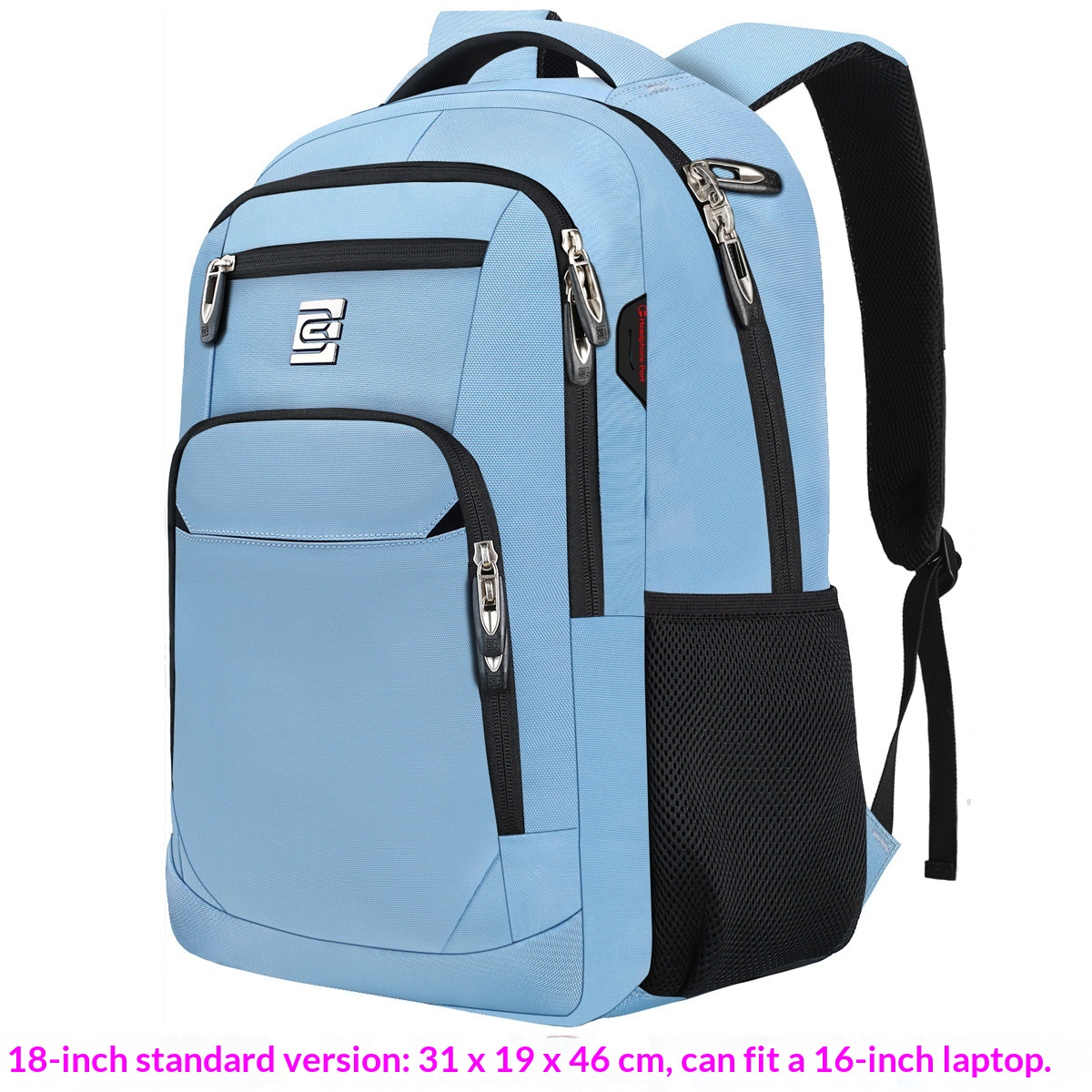 BC Men's Business Backpack Oxford Cloth Waterproof 16 Inch Large Capacity Multifunctional…