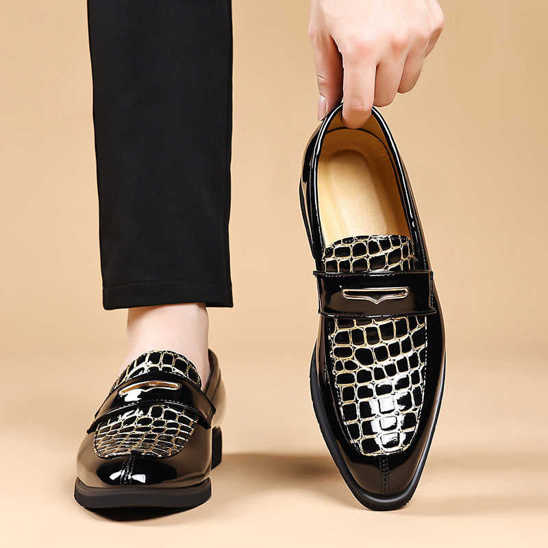 Men's Round-toe Black Casual Dress Shoes