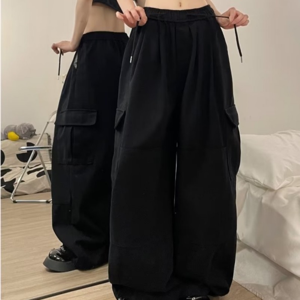 American-style Vintage Multi-pocket Work Pants