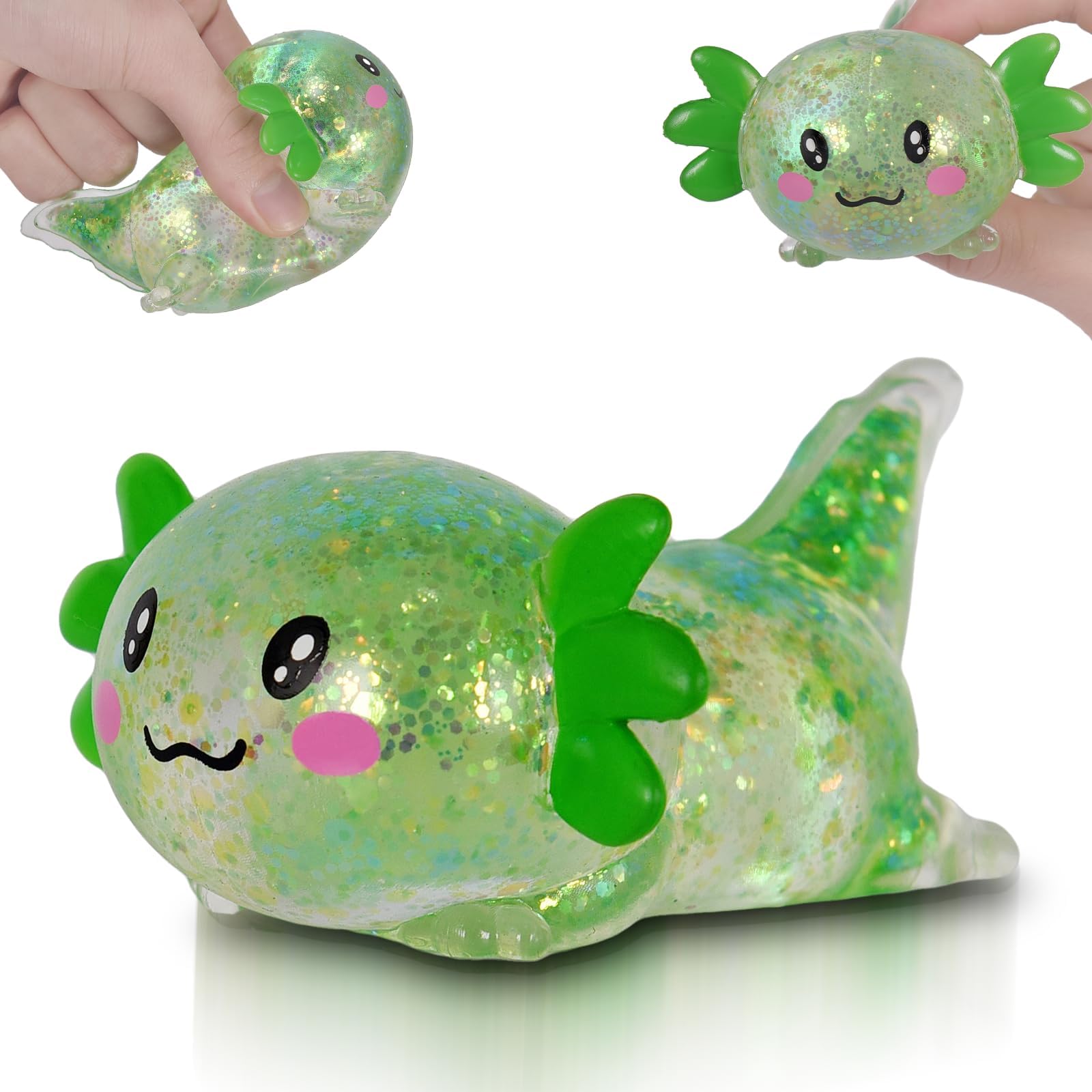 Axolotl Squishy Toy, Cute Slow Rising Fidget Toy For Stress Relief, Soft Squeeze Sensory…