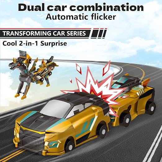 2-in-1 Unisex Mechanical Mini Magnetic-Triggered Auto-Transform Pegasus Car Toy…