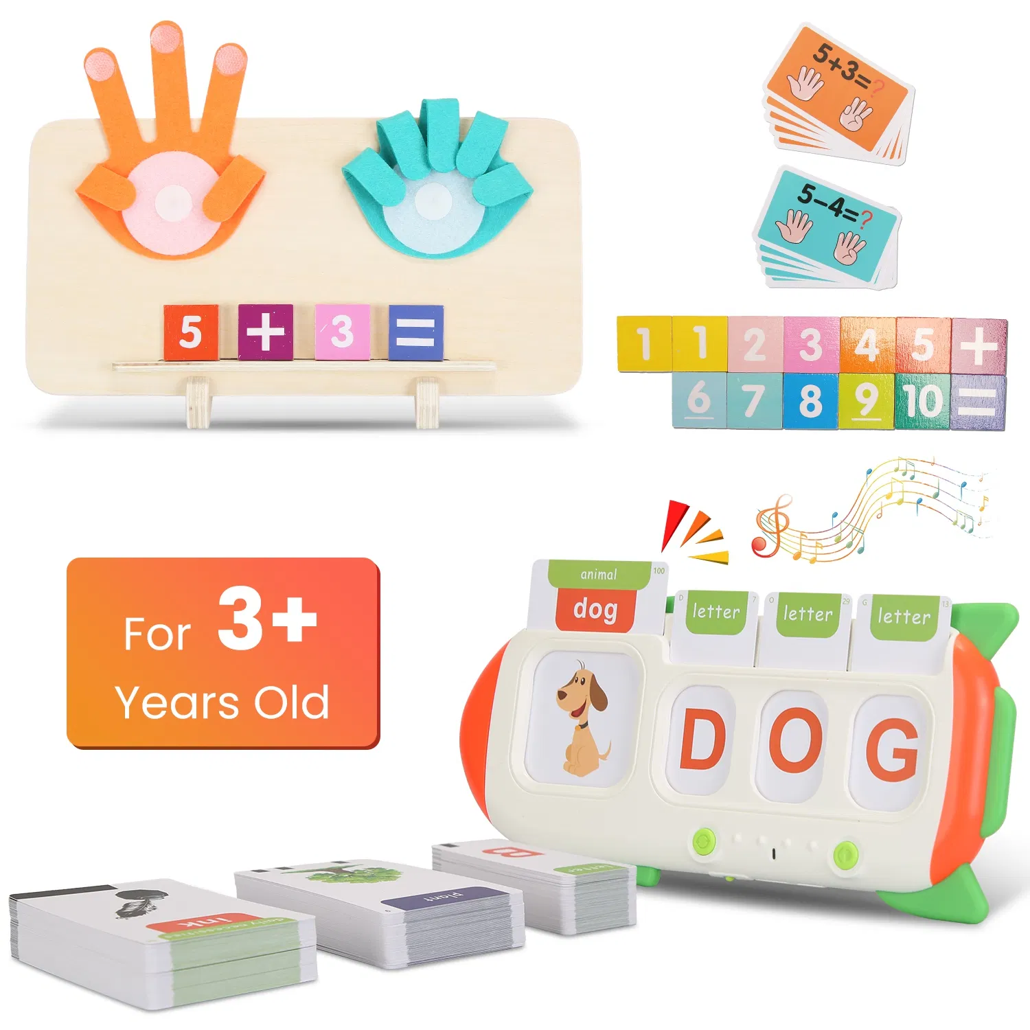 Talking Flash Cards and Finger Counting Math Board Interactive Learning Toys for Kids…