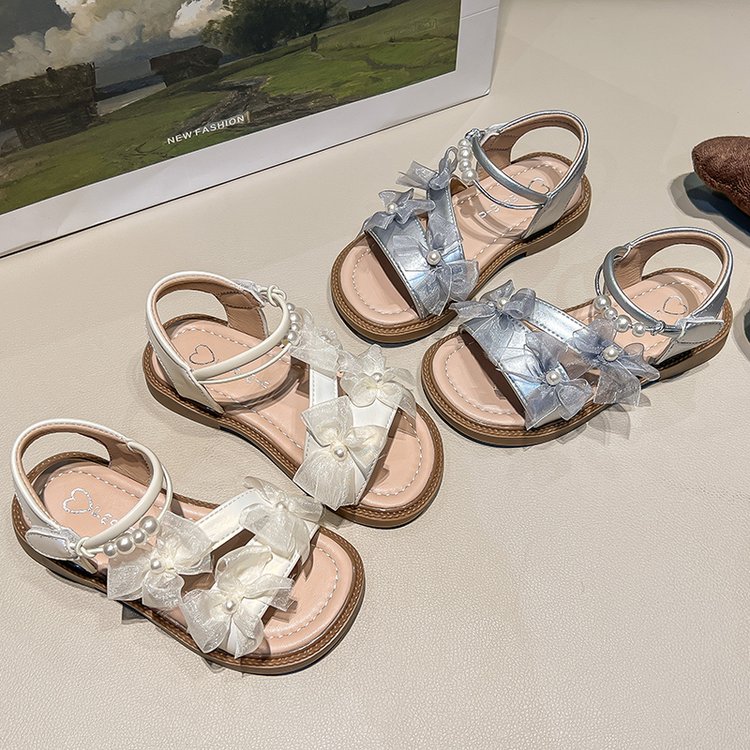 Fairy Style Girls' Baby Princess Sandals, Bow Shaped Children's Roman Shoes, Summer New…