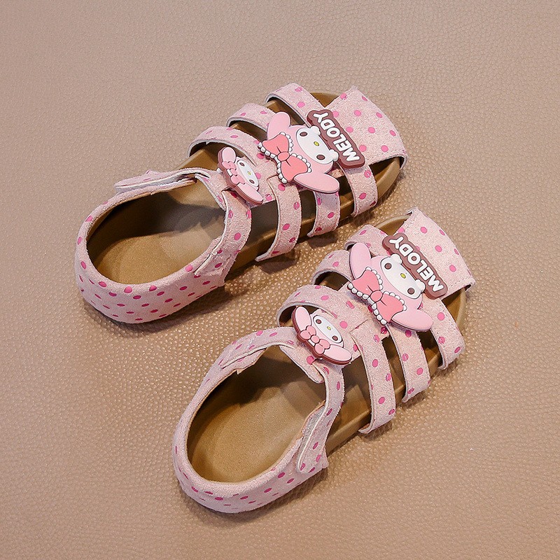 Summer Baby Girls Closed-Toe Roman Sandals, Cute Bow Princess Kids Sandals