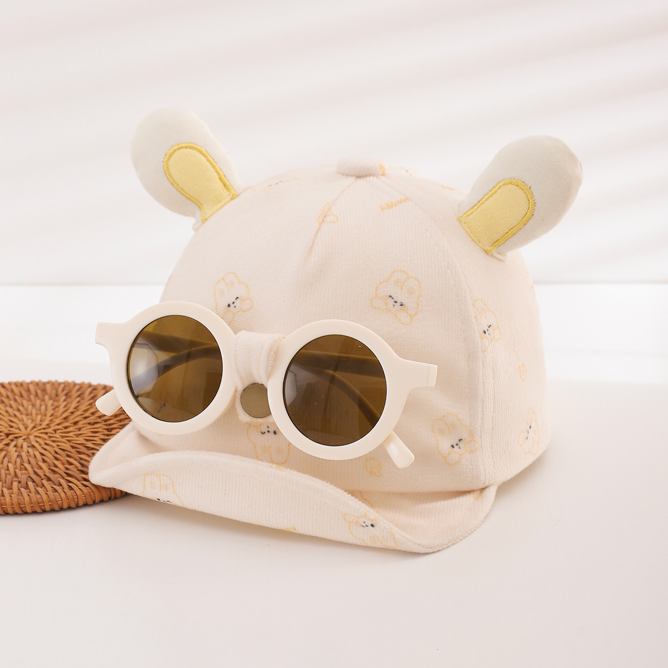 Fall Gender-neutral Three-dimensional Cartoon-style Ears With Glasses Decoration For…