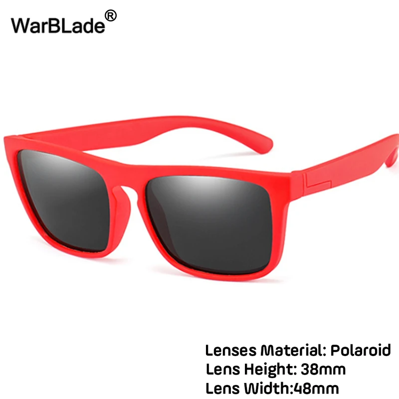 WarBlade Kids Sunglasses Girls Boys Children Polarized Sun Glasses Silicone Safety Square Glasses For Baby Eyewear UV400 Oculos photo 4