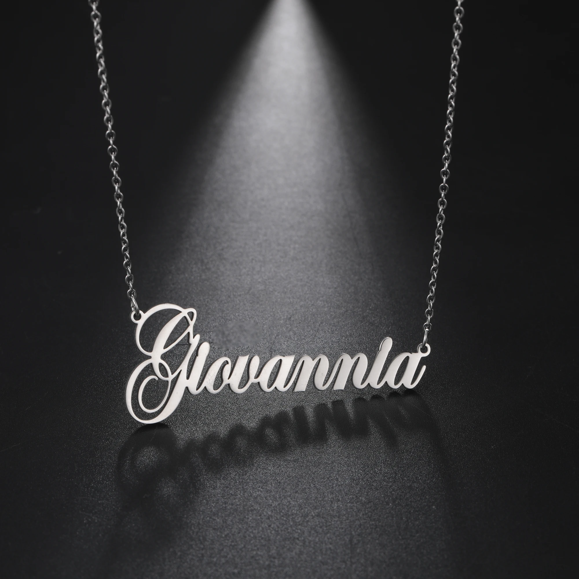 Sipuris Custom Name Necklace Personalized Golden Choker Stainless Steel Necklace For Women Man Customized Jewelry Weddings Gifts photo 2
