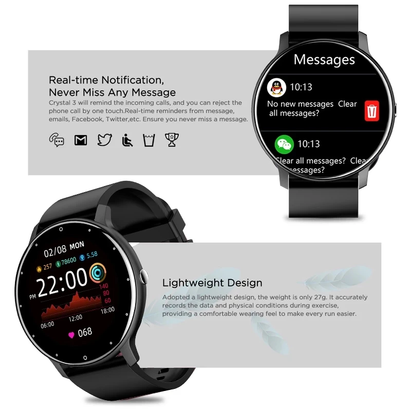 LIGE 2026 Smart Watch Women Men Ladies Gift Sport Fitness Men Watches Heart Rate Monitor Waterproof Smartwatch For Android IOS photo 5