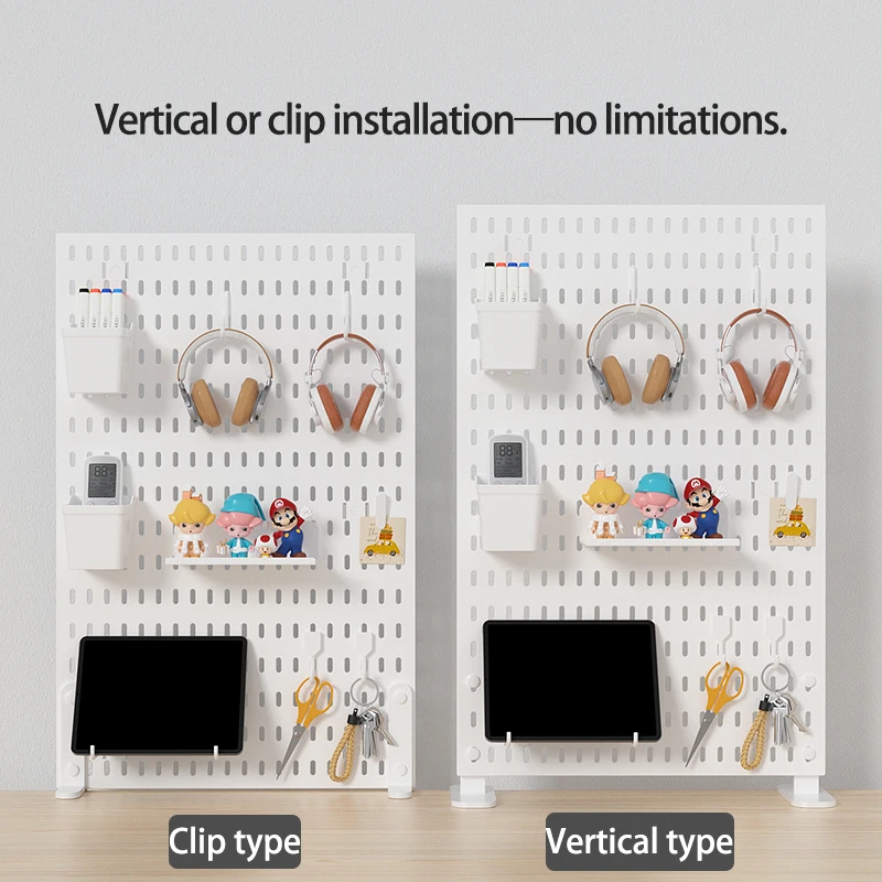 No Drill Desktop Pegboard Rack Gaming Room Organizer For Controllers Headphones Switch Figurine Stationery Storage photo 3