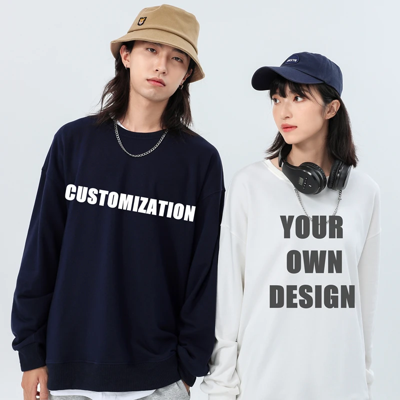 Customized Sweatshirts Custom Hoodie Overalls Brand Design Unisex Working Clothes Oversize Sweatshirt Logo Print Anime Pullover photo 3