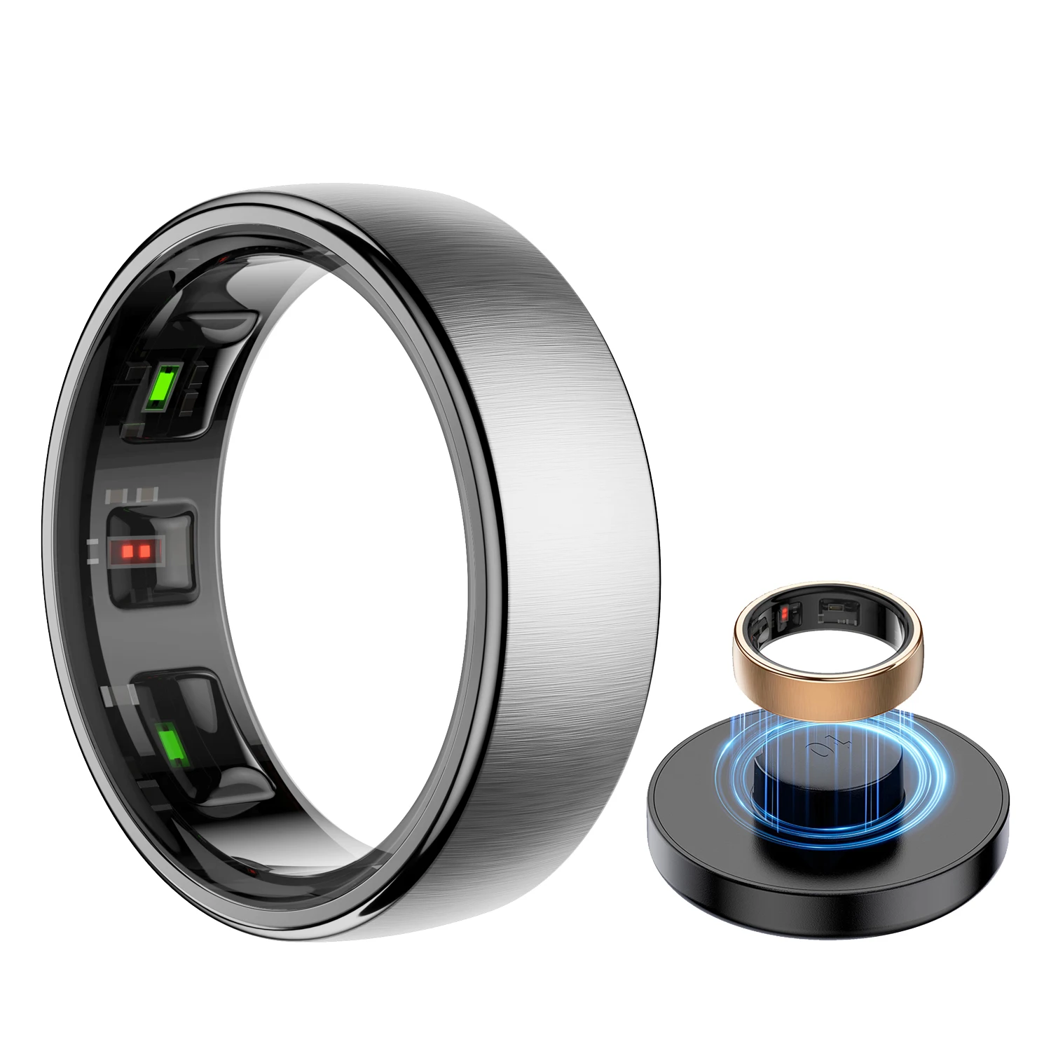 Uhoofit R10 Smart Ring with Charging Dock Men Women Health Sleep Heart Rate Monitoring IP68 & 5ATM Waterproof Multi-sport Mode photo 1