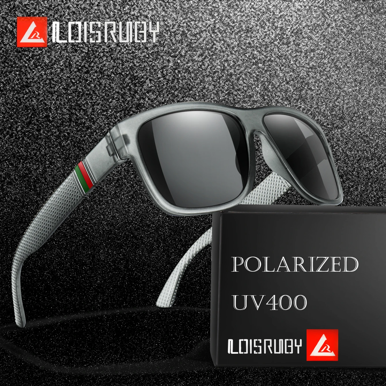 Classic Brand Men Square Polarized Fishing Sunglasses Outdoor Driving Cycling Running Goggles Vintage Large Frame UV400 photo 1