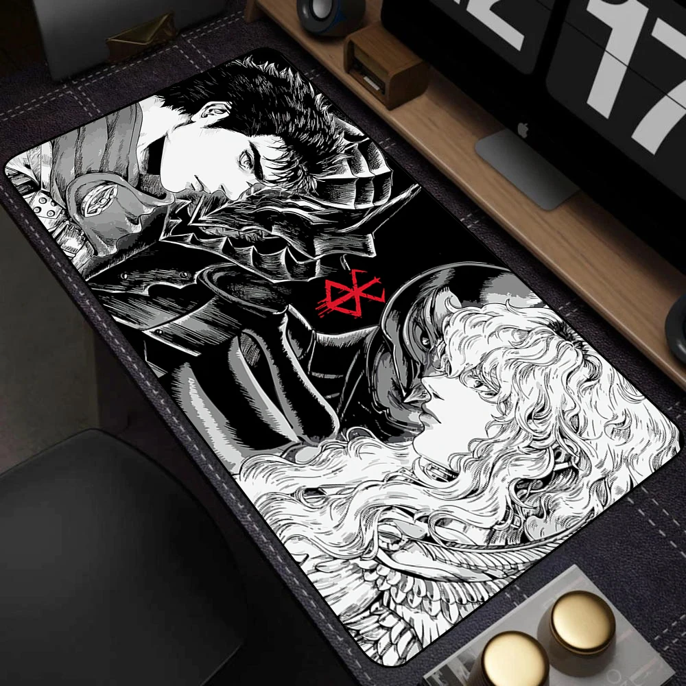 Mouse Mat Berserk Guts Gamer Gaming Mouse Pad Guts Sword in Berserk Computer Accessories Big Keyboard Laptop Padmouse Speed Desk photo 1