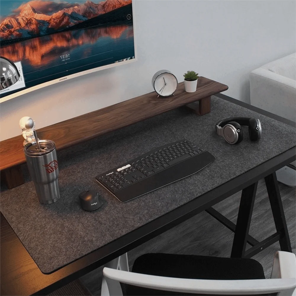 Gaming Accessories Wool Felt Mouse Pad Large Size Writing Mat Laptop Table Mat Soft Stain Resistant Computer Desk Protector photo 1