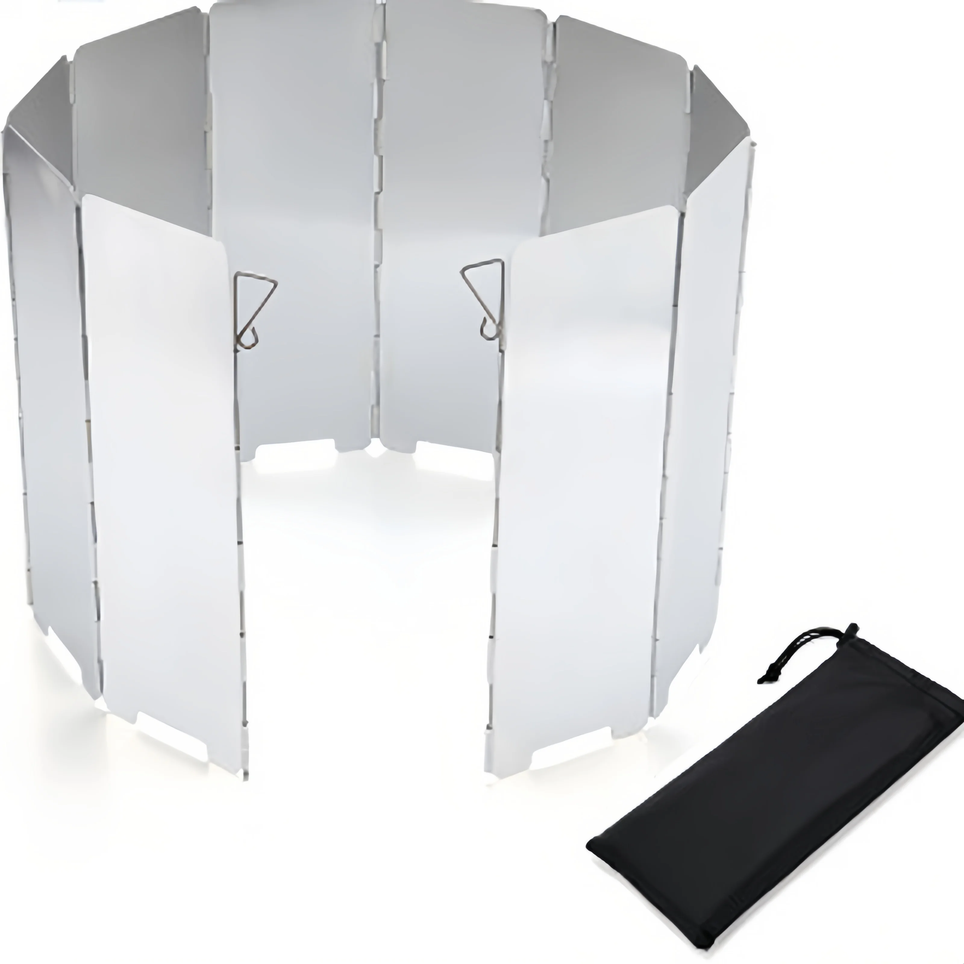 8/9/10 Plates Gas Stove Wind Shield Outdoor Camping Picnic Cooking Burner Windproof Screen Aluminum Alloy Wind Screen photo 1