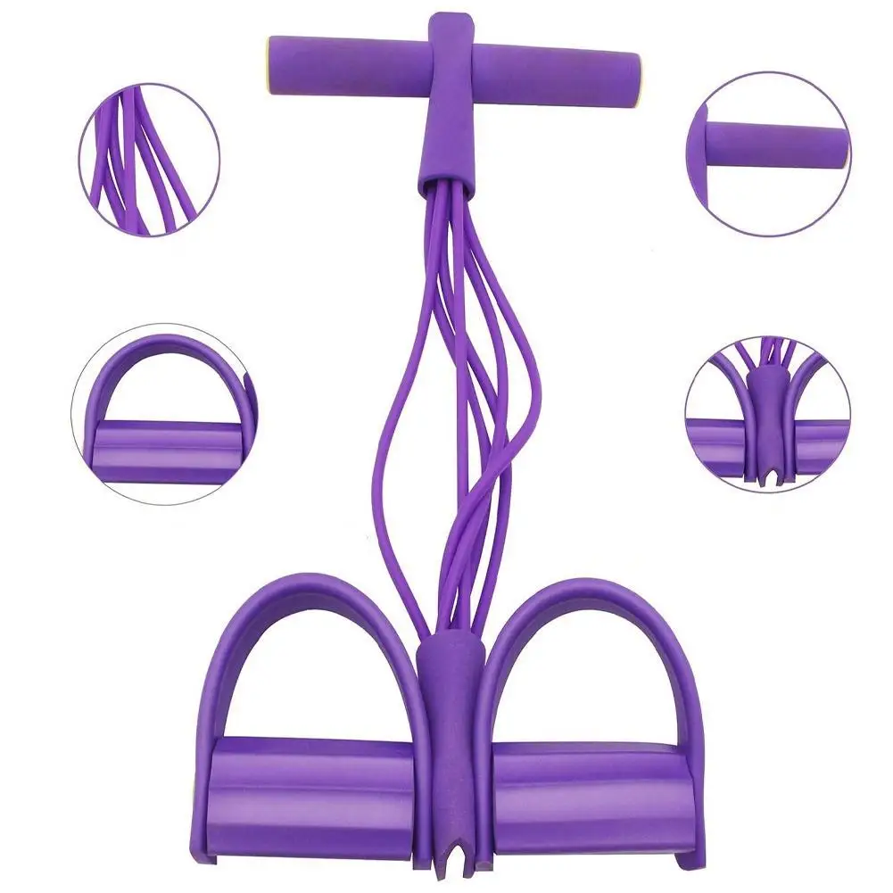 6-Tube Resistance Band Multi Function Tension Rope Fitness Bands 6-Tube Elastic Yoga Pedal Puller For Sports Exercises At Gym photo 5