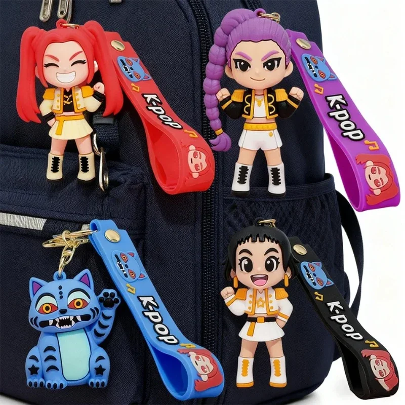 Hot Anime Movie Rumi Mira Zoey Girls Derpy Keychains Doll Cute Tiger Action Model Toy Collection Christmas Gifts In Stock photo 5