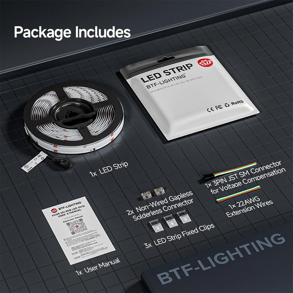 FCOB SPI RGB IC LED Light Strip WS2811 Addressable 720 630 LEDs Dream Color DC12V 24V WS2812B High Flexible FOB COB Lights photo 4