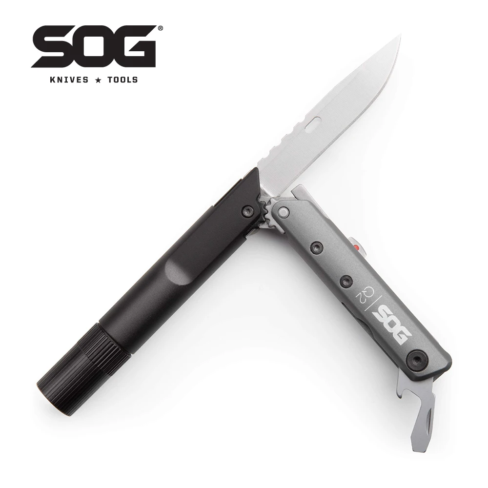 SOG BATON Q2 4 in 1 Multifunctional Tactical Pen Mini Pocket Tools EDC Compact Multi-Tool LED Flashlight Outdoor Survival Tools photo 1