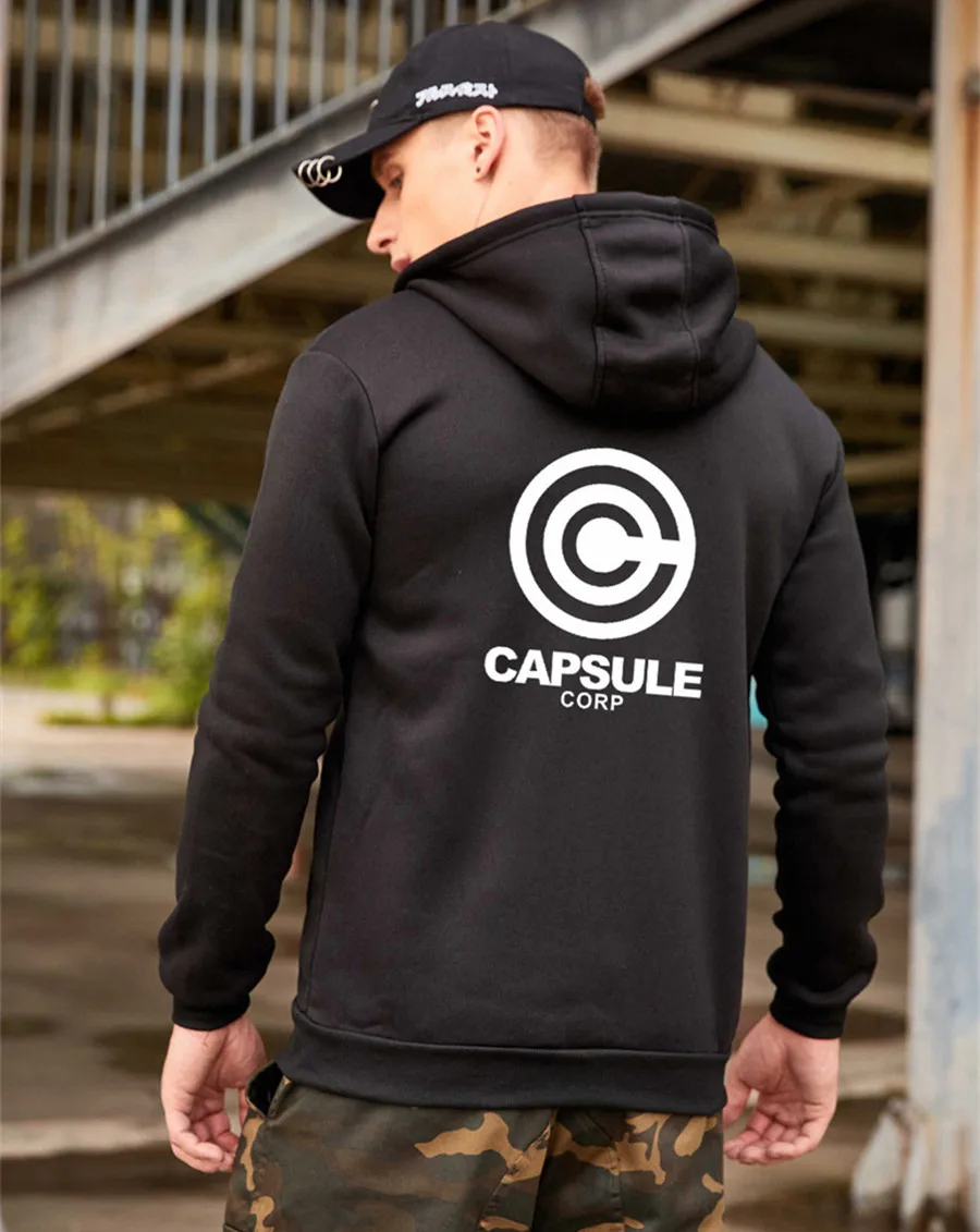 Anime CAPSULE CORP Hoodie Zipper Jacket Merch Hoodies Women Men Hooded Sweater Sweatshirts Boys Girls Cosplay Costume photo 4