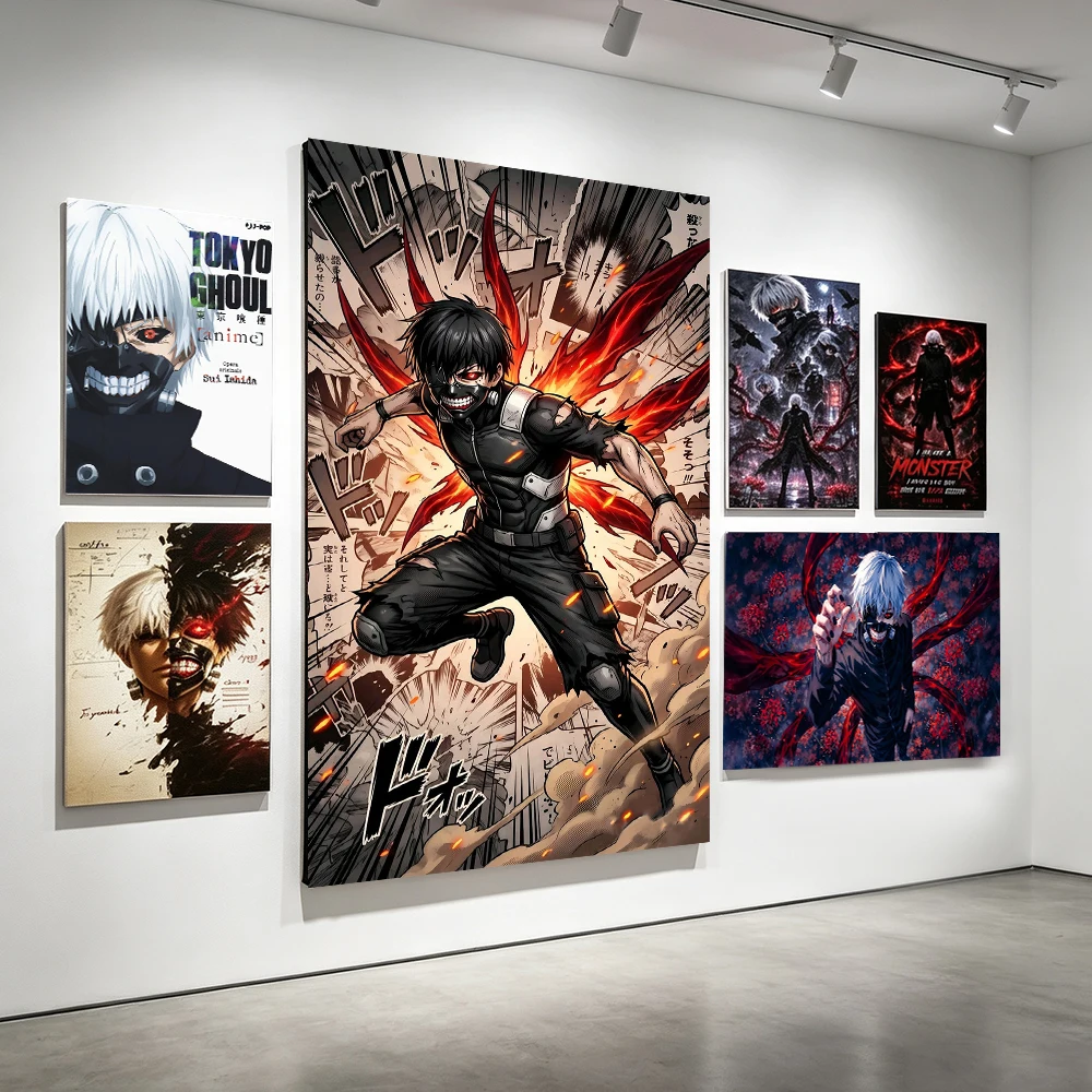 T-Tokyo G-Ghoul Canvas Poster Ken Kaneki Anime Wall Art Print Home Decor Painting Living Room Gamer Boys Bedroom Wall Pictures photo 2