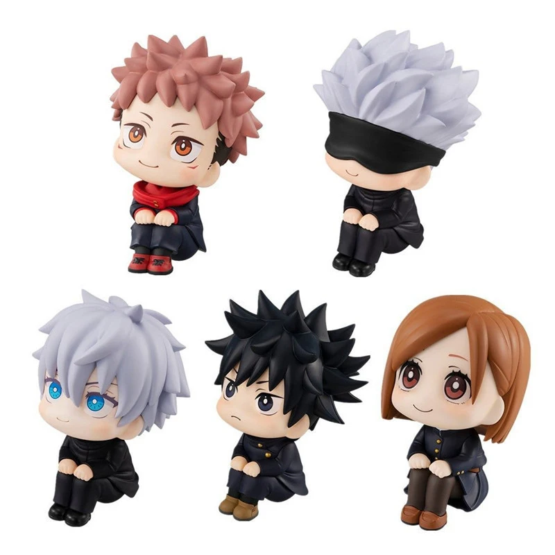 Cute Anime Jujutsu Kaisen Figure Itadori Yuji Gojo Satori Fushiguro Megumi Kugisaki Kawaii Toy Car Decoration PVC Model Gift photo 1