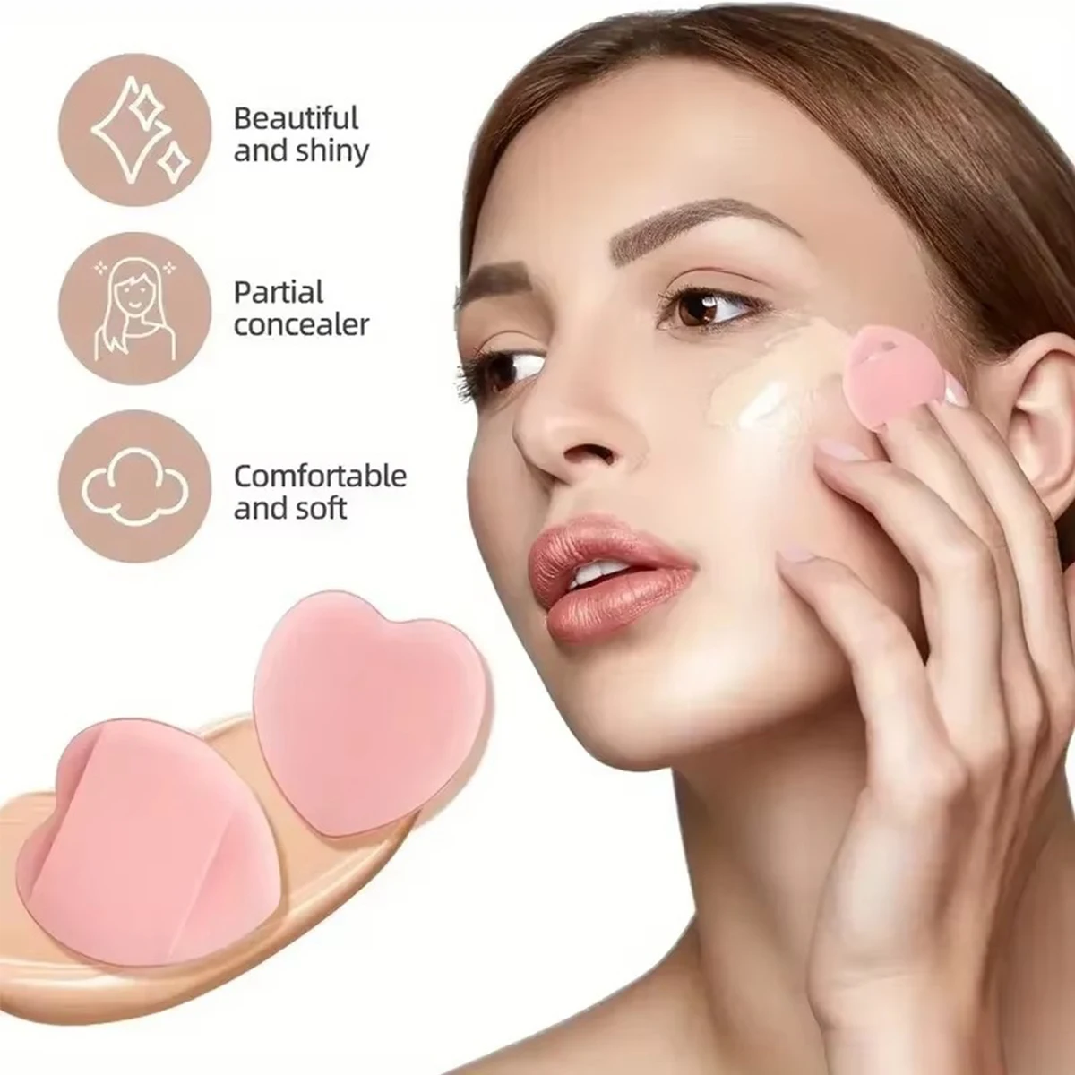 Pink Makeup Brush Set with Beauty Blender Triangle Powder Puff Fluffy Hairband Makeup Cleaning Sponge Full Cosmetic Tools Kit photo 4