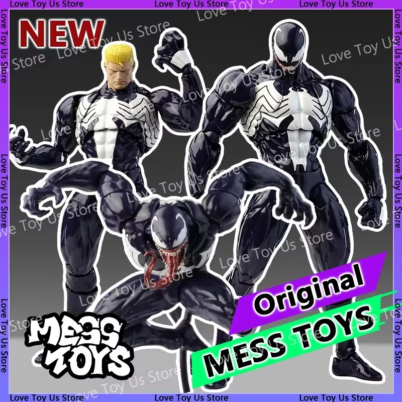 NEW Mess Toys Venom Lethal Neighbor Spider Man Symbiotic Black Suit Messtoys Spiderman Anime Action Figure Model Doll Gifts Toys photo 1