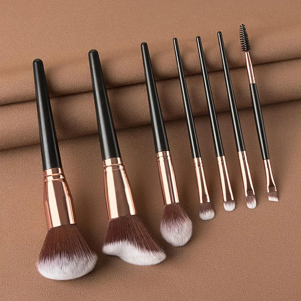 7PCs/Kit makeup brush custom Women Essential Foundation Makeup Brushes for Powder Concealers Eye Shadows Blush Make Up Brushes photo 1