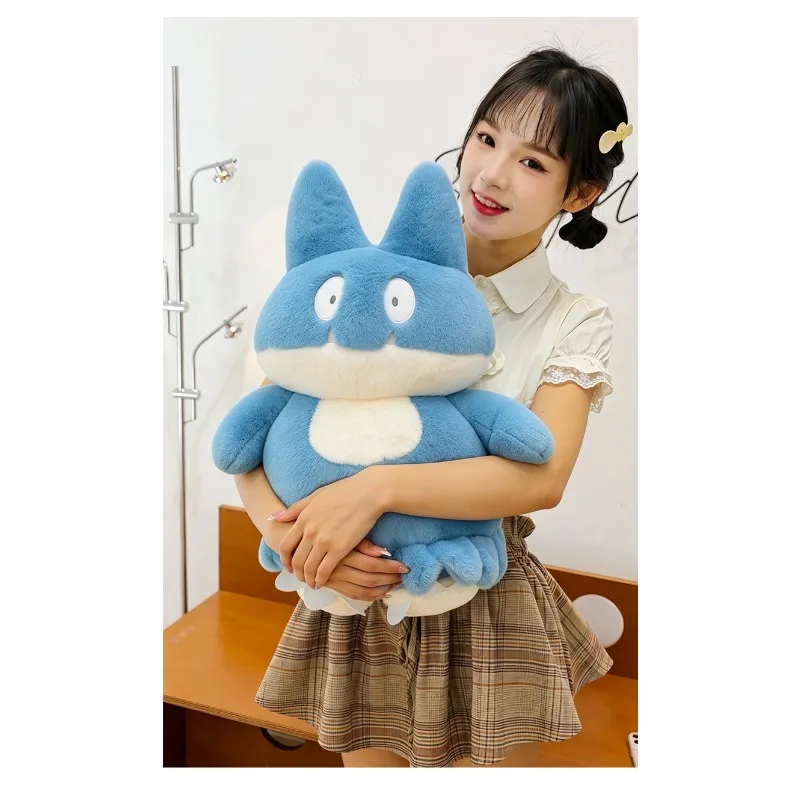 35cm Kawaii Snorlax Plush Toy Soft Pokemon Blue Munchlax Stuffed Animal Cute Plush Pillow for Home Decor Kids Gift photo 6