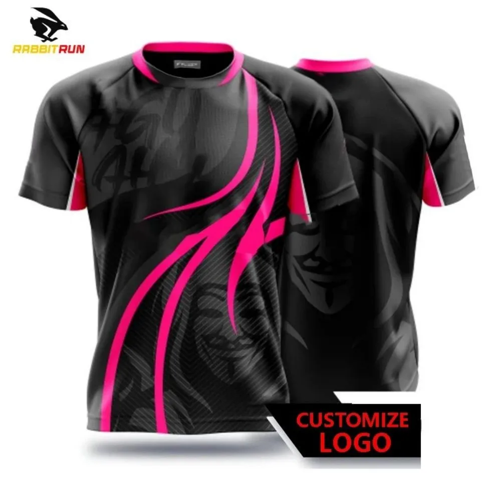 New men's breathable and comfortable T-shirt with striped printed pattern outdoor casual sports top photo 6